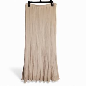 Vintage Y2K Solid White Flowy Maxi Skirt - Angelic Ethereal Bohemian Whimsical